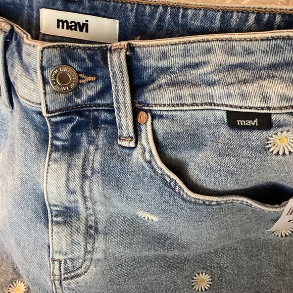 Mavi Millie Floral Detail Denim Shorts Size‎ 26 - Picture 9 of 11